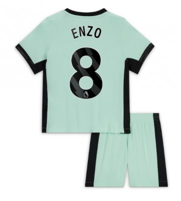 Maillot de foot Chelsea Enzo Fernandez #8 Troisième enfant 2023-24 Manches Courte (+ pantalon court)